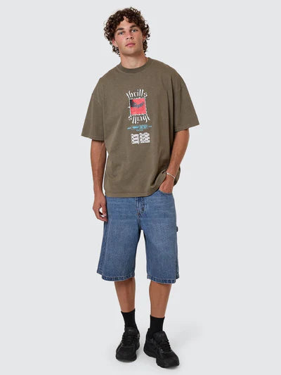 THRILLS - Cheap Thrills Box Fit Oversize Tee - Tarmac