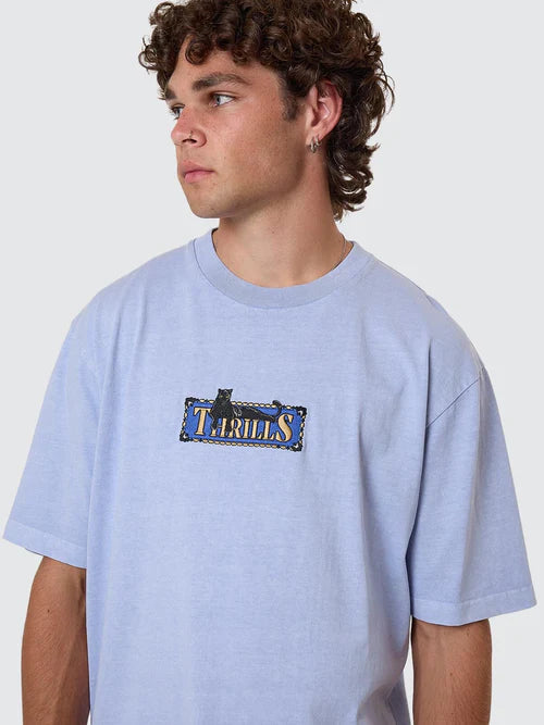 THRILLS - Pit Stop Oversize Fit Tee - Cornflower Blue