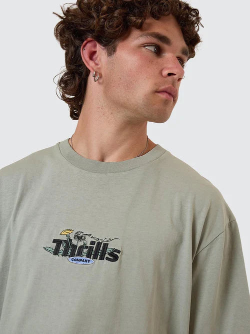 THRILLS - Make A Wish Oversize Fit Tee - Dirty Sage