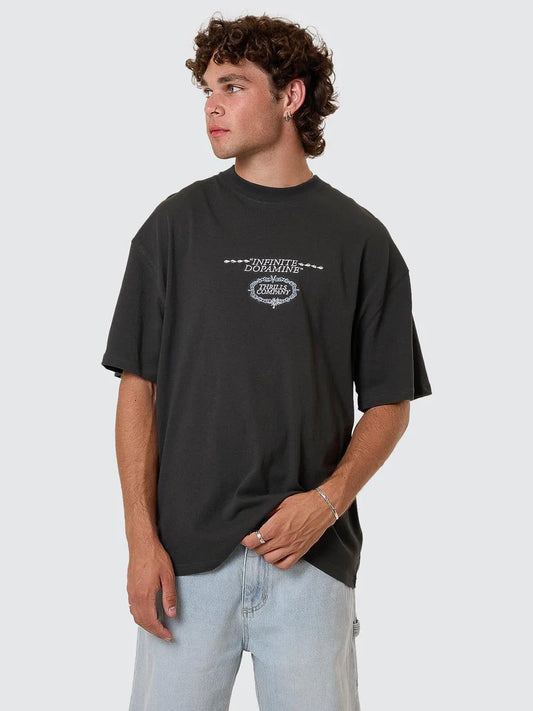 THRILLS - Infinite Dopamine Box Fit Oversize Tee - Pirate Black