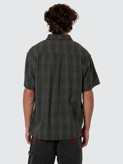 THRILLS - Built to Win Short Sleeve Cropped Shirt - Oil Green