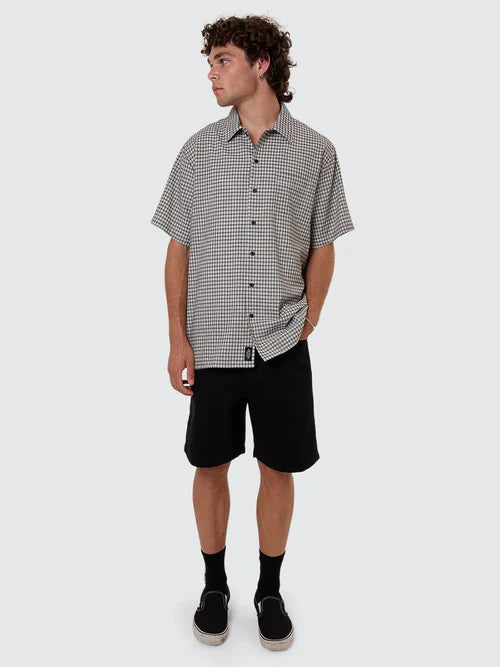 THRILLS - Union Short Sleeve Check Shirt - Light Stone
