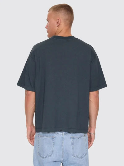 THRILLS - Stagger Oversize Box Crop Tee - PETROL