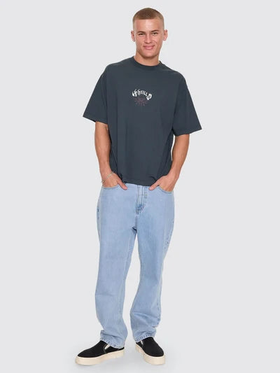 THRILLS - Stagger Oversize Box Crop Tee - PETROL