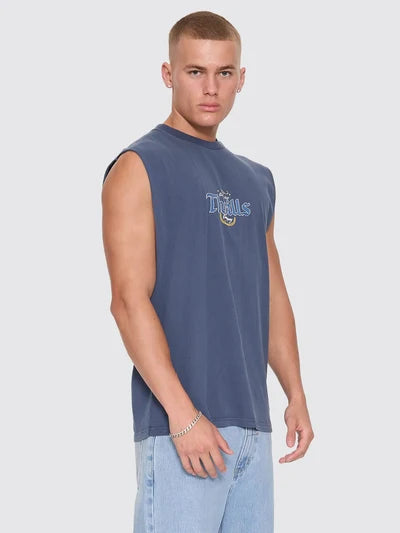THRILLS - Twist Off Merch Muscle Tee - HERITAGE NAVY