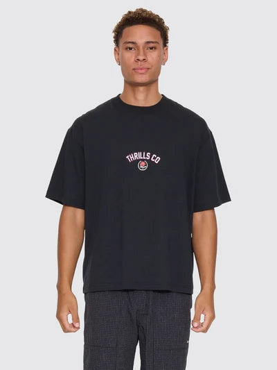 THRILLS - Tournament Of Roses Oversize Tee - WASHED BLACK