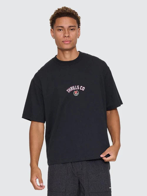 THRILLS - Tournament Of Roses Oversize Tee - WASHED BLACK