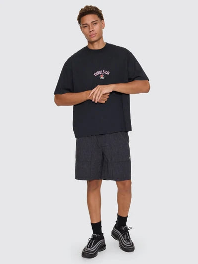 THRILLS - Tournament Of Roses Oversize Tee - WASHED BLACK