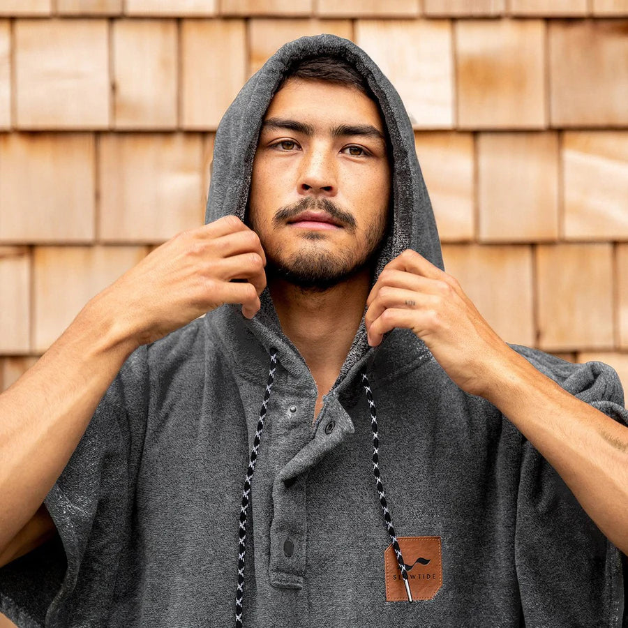 SLOWTIDE - The Digs Changing Poncho - Heather Grey