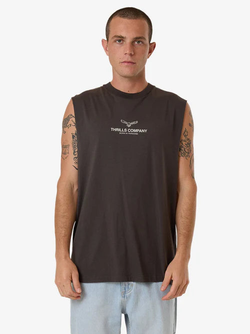 THRILLS - Emblem Merch Fit Muscle Tee - Merch Black