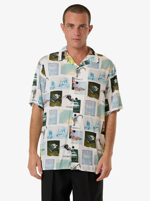 THRILLS - Energy Bowling Short Sleeve Shirt - WHITE