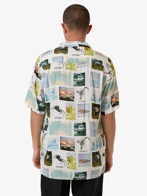 THRILLS - Energy Bowling Short Sleeve Shirt - WHITE