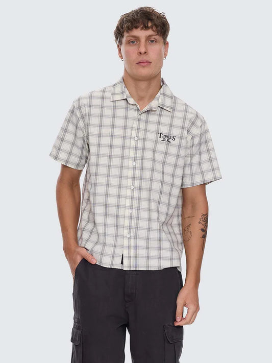 THRILLS - Touch The Sky Check Short Sleeve Cropped Shirt