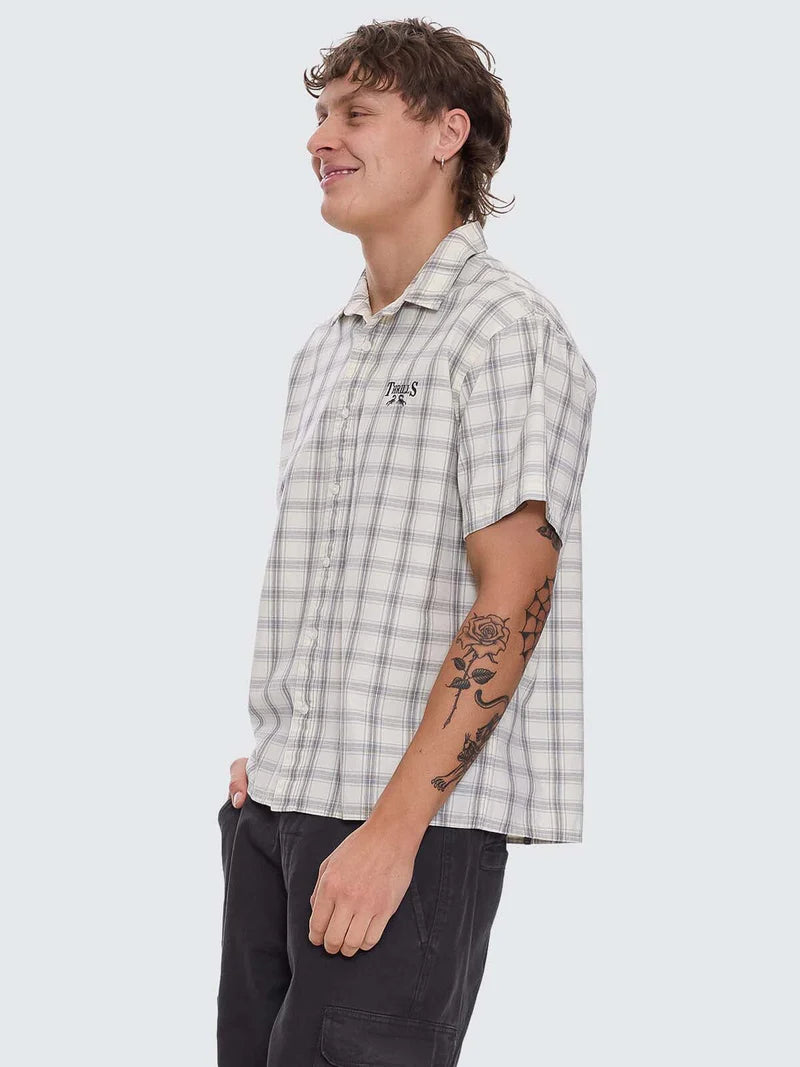 THRILLS - Touch The Sky Check Short Sleeve Cropped Shirt