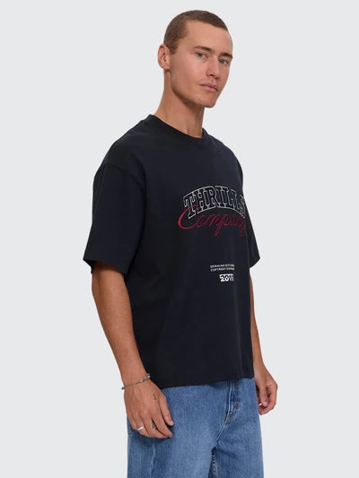 THRILLS - Spiraling Box Crop Tee - WASHED BLACK