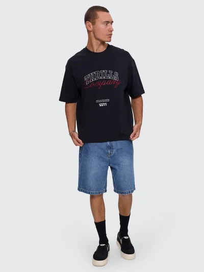 THRILLS - Spiraling Box Crop Tee - WASHED BLACK
