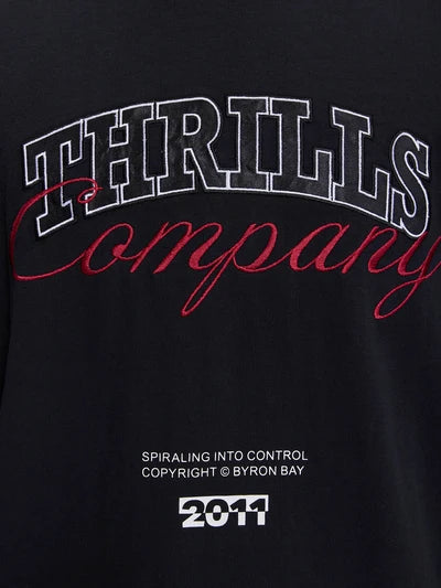 THRILLS - Spiraling Box Crop Tee - WASHED BLACK