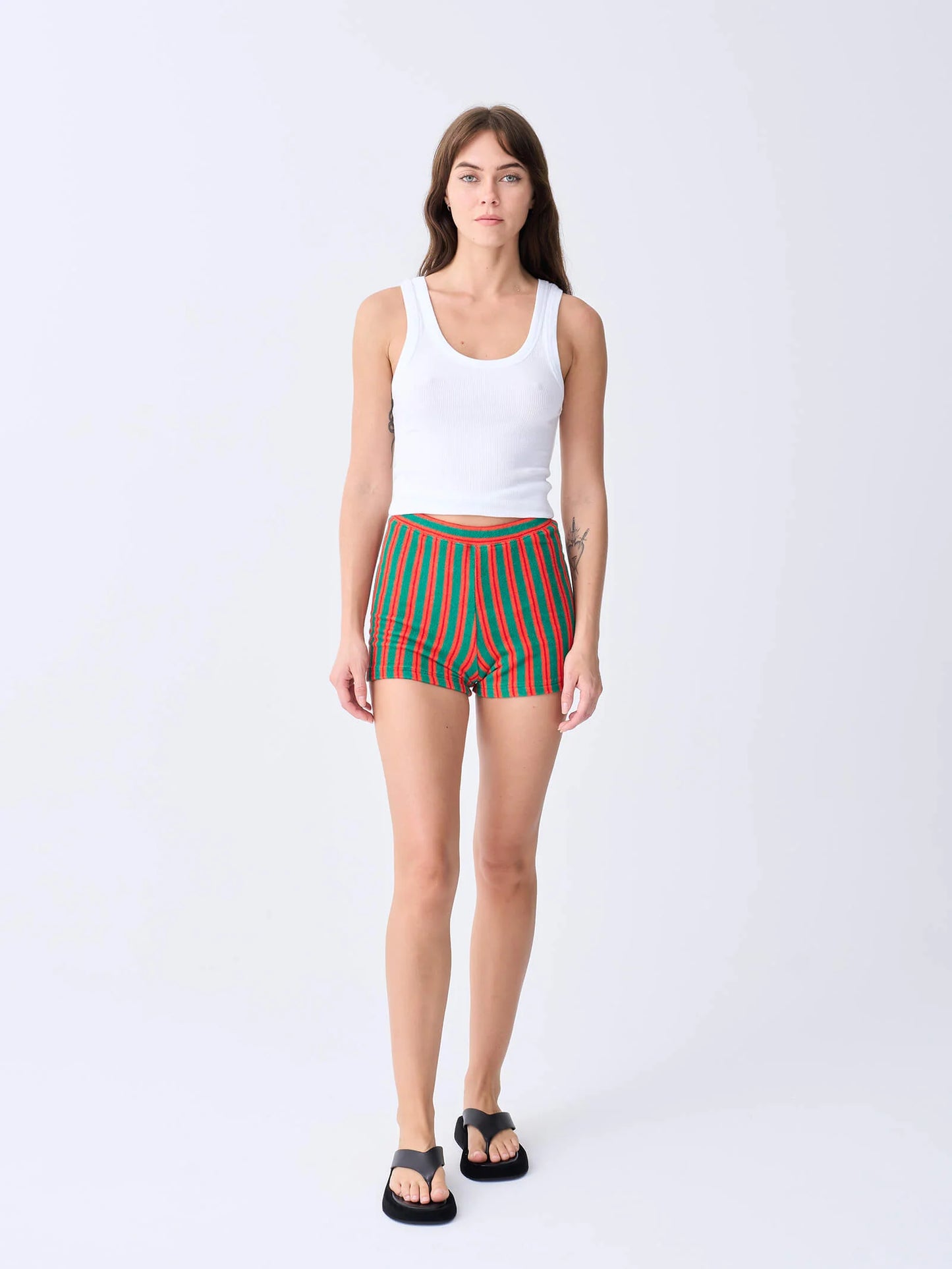 NEAR THE SEA - Terry Shorts - Emerald