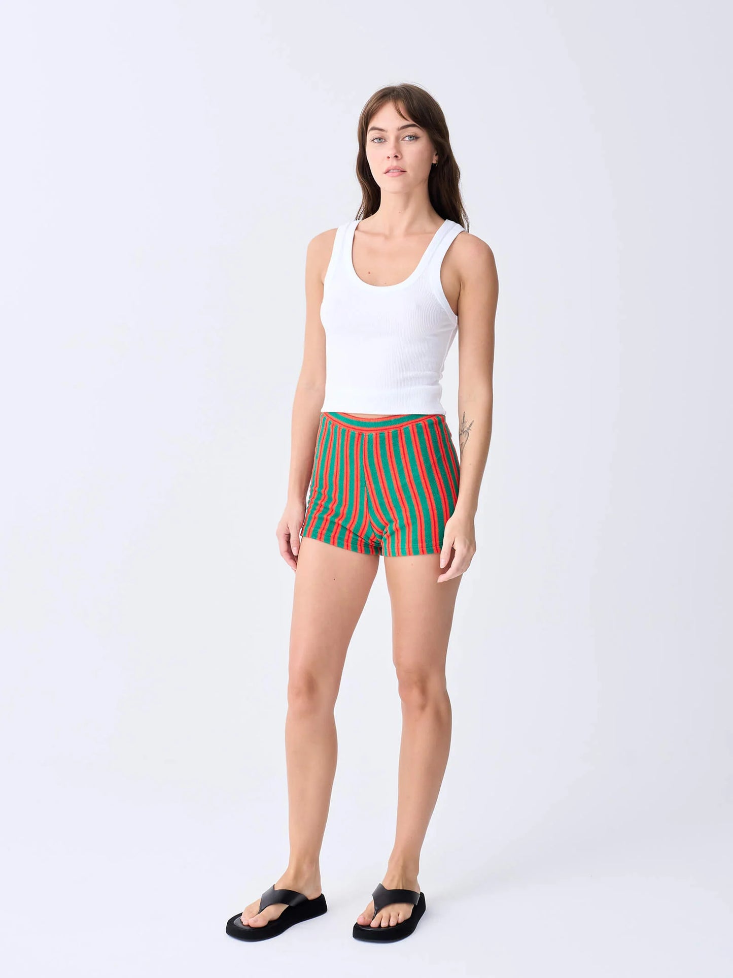 NEAR THE SEA - Terry Shorts - Emerald
