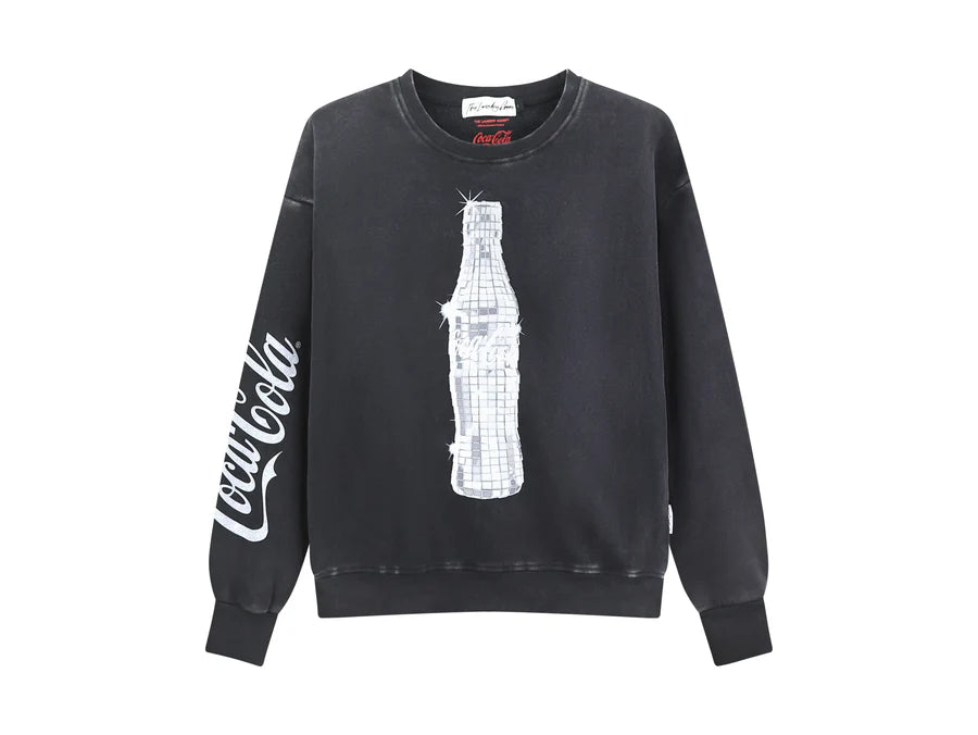 COCO COLA DISCO CREWNECK SWEATER - BLACK SNOW