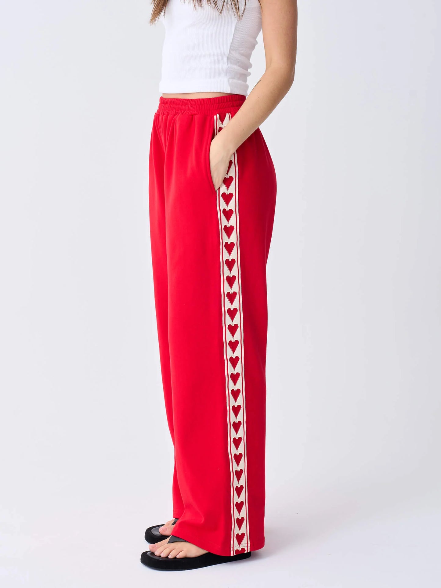 NEAR THE SEA - Racer Track Pant - Red
