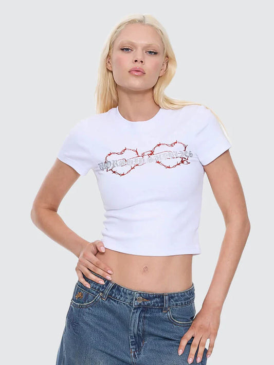WORSHIP - Scratch Slim Fit Tee - White