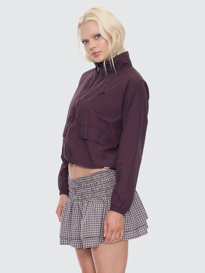 WORSHIP - Cheek Parachute Jacket - BLACKBERRY