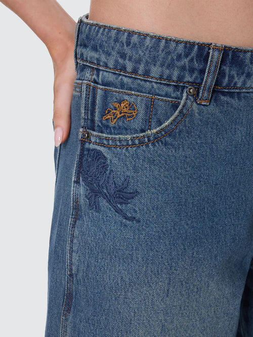 WORSHIP - Women’s Scratch Big Dawg Short - Dirty Mid Blue