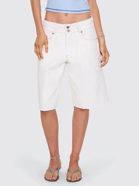 WORSHIP - 00'S Big Baggy Short - MILK WHITE