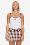 WORSHIP - Unlocked Pleat Mini Skort - Chocolate