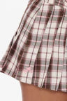 WORSHIP - Unlocked Pleat Mini Skort - Chocolate