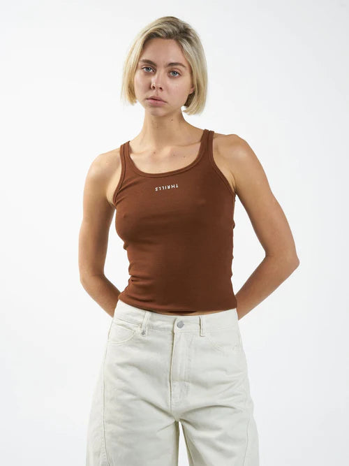 THRILLS - Minimal Thrills Scoop Tank - CHESTNUT