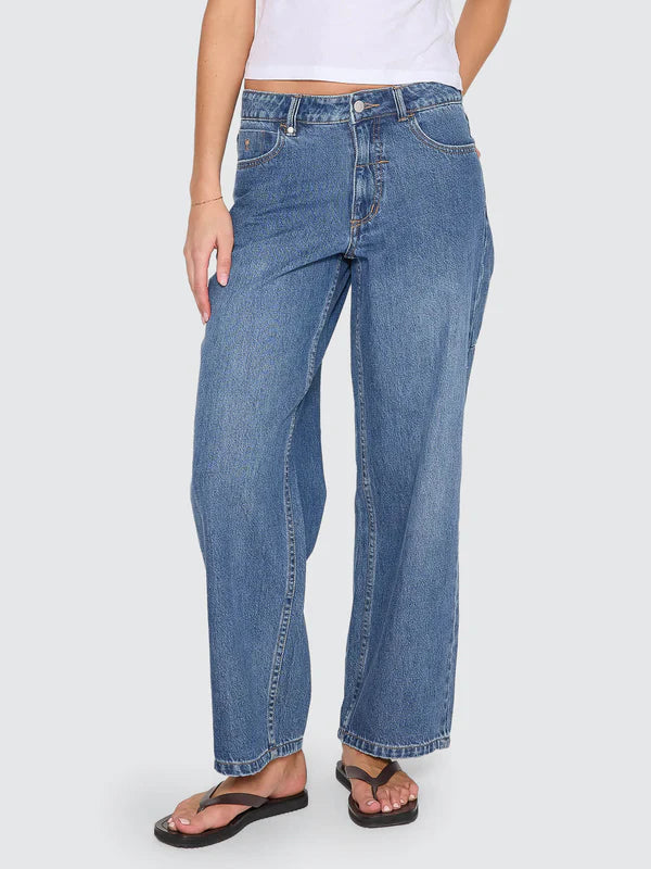 THRILLS - Billie Low Rise Baggy Jean - DARKER DUST BLUE