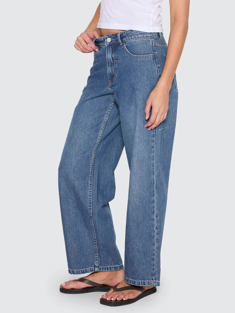 THRILLS - Billie Low Rise Baggy Jean - DARKER DUST BLUE