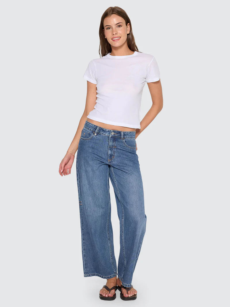 THRILLS - Billie Low Rise Baggy Jean - DARKER DUST BLUE