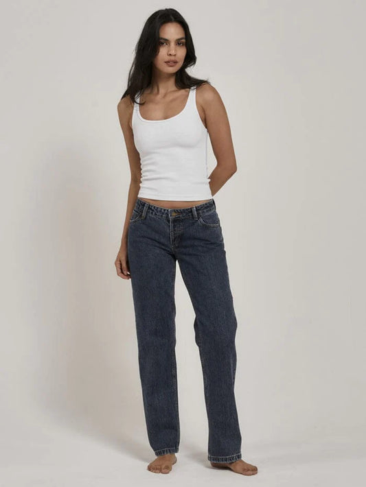 THRILLS - SASKIA LOW STRAIGHT JEAN - WORN IN BLUE