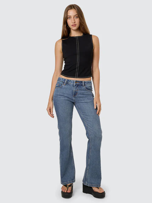 THRILLS - Alicia Low Rise Stretch Bootcut Jean - STONED BLUE
