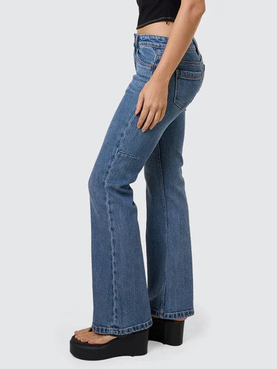 THRILLS - Alicia Low Rise Stretch Bootcut Jean - STONED BLUE