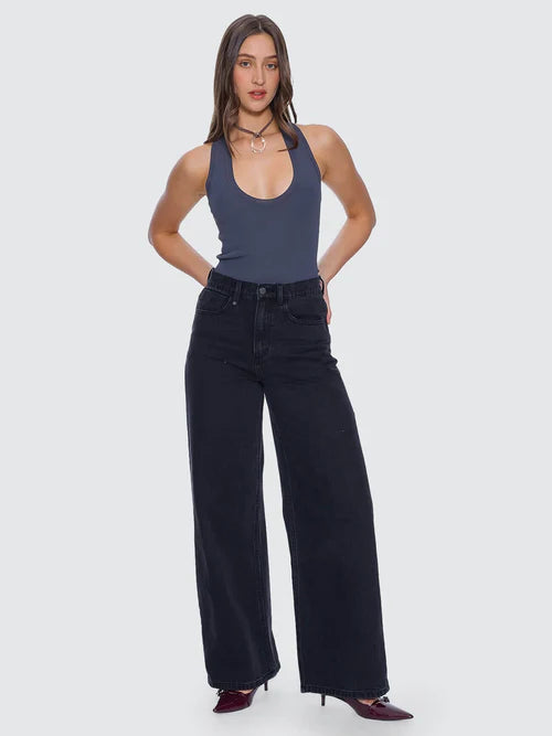 THRILLS - Hunter High Rise Wide Jean - Aged Black