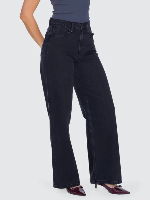 THRILLS - Hunter High Rise Wide Jean - Aged Black
