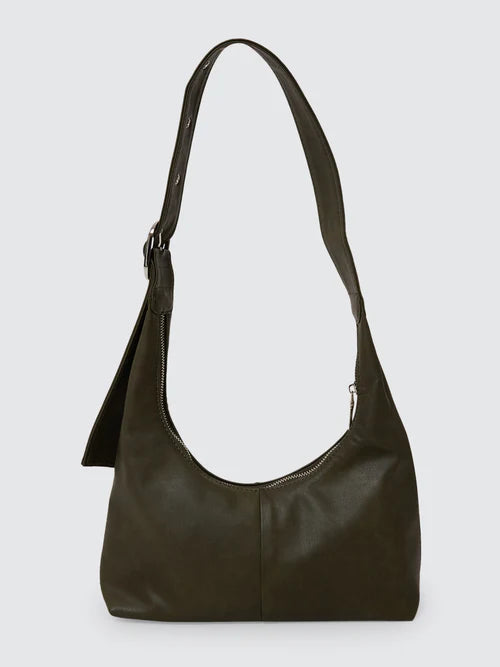 Thrills - Cyrus Buckle Shoulder Bag - Tarmac