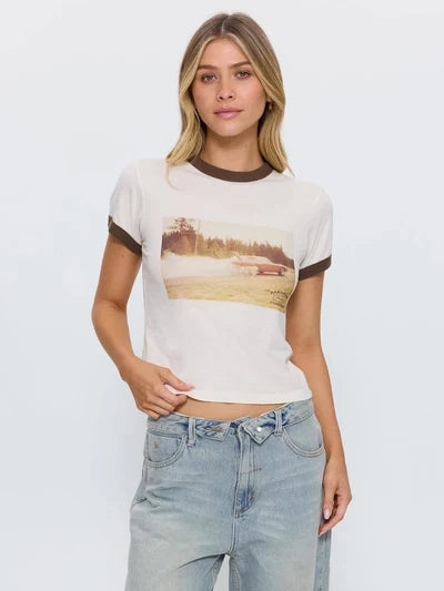 THRILLS - Last Stop Ringer Boy Tee - HERITAGE WHITE