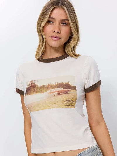 THRILLS - Last Stop Ringer Boy Tee - HERITAGE WHITE