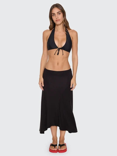 THRILLS - Sienna Midi Skirt - BLACK