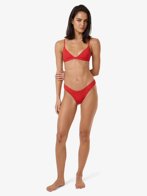 THRILLS - Zinnia Fixed Triangle Bikini Top - FLAME RED