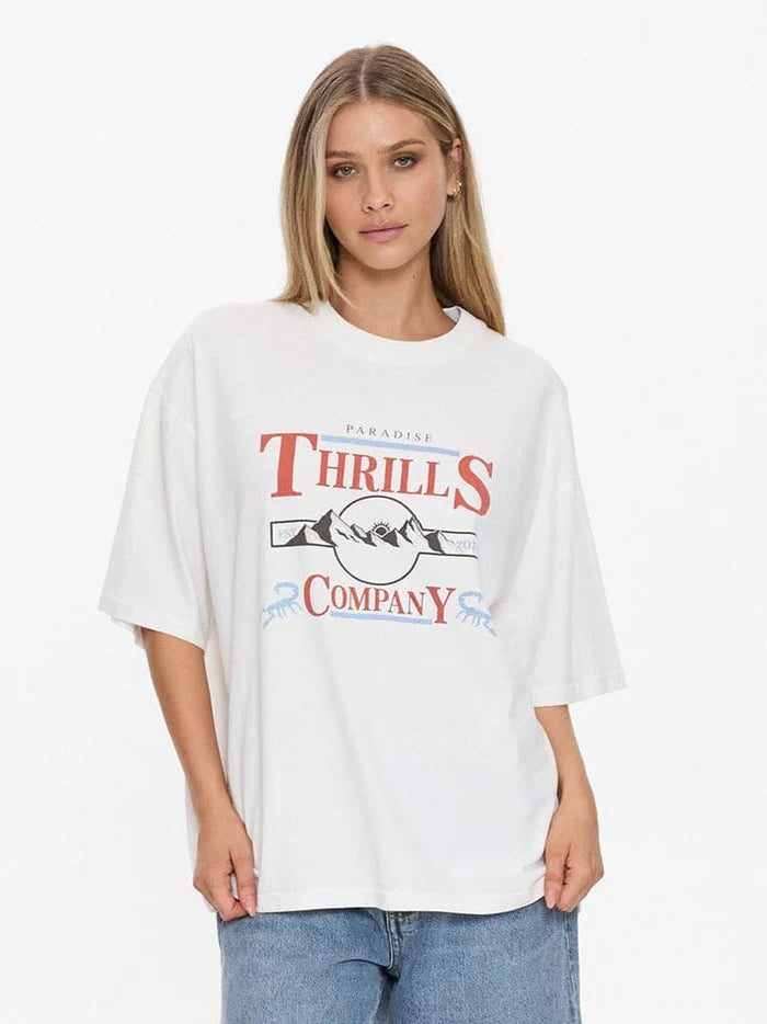 THRILLS - Touch The Sky Oversized Tee Dirty White