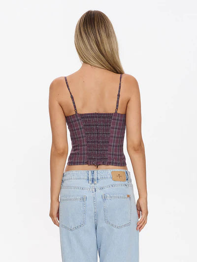 THRILLS - Almighty Check Top - Vintage Mauve