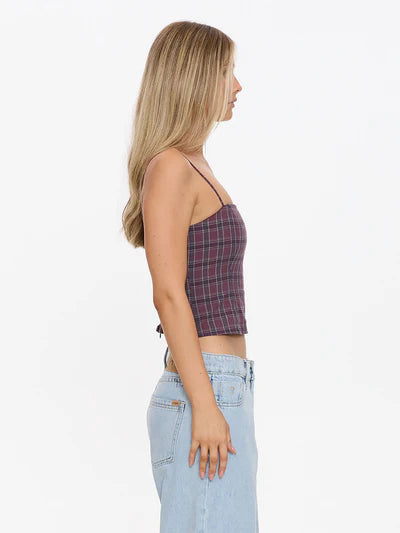 THRILLS - Almighty Check Top - Vintage Mauve