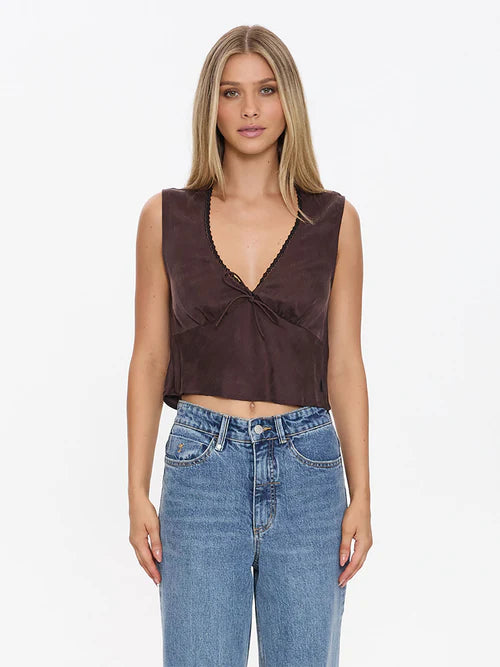 THRILLS -  Nellie Top - Postal Brown