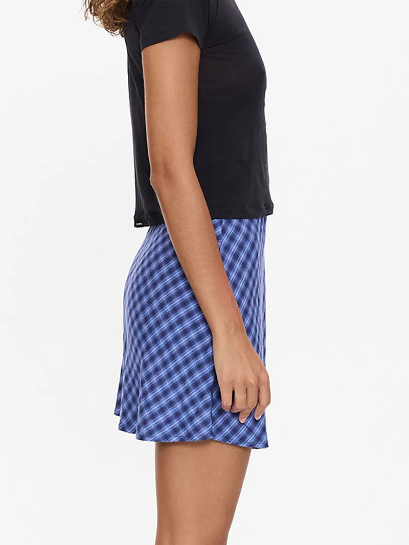 THRILLS - High Speed Check Mini Skirt - Guardian Navy
